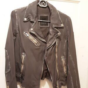 Mauritius Sofia Leather Jacket Dark Gray